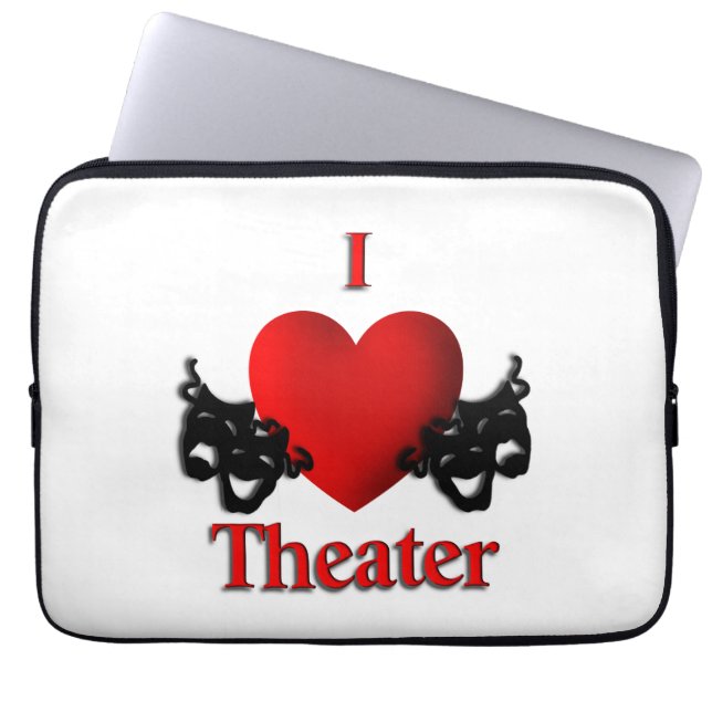 I Heart Theater Laptop Fodral (Framsidan)