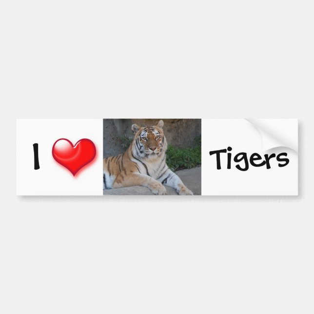 I Heart Tigers Bildekal (Framsidan)