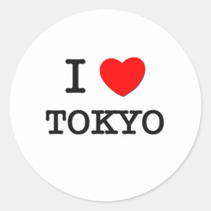 I Heart TOKYO Runt Klistermärke