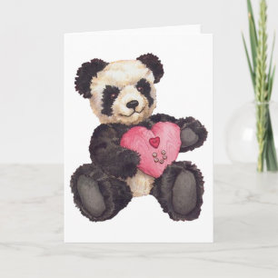 I Heart U Panda Kort