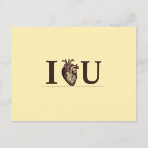I Heart U Vykort
