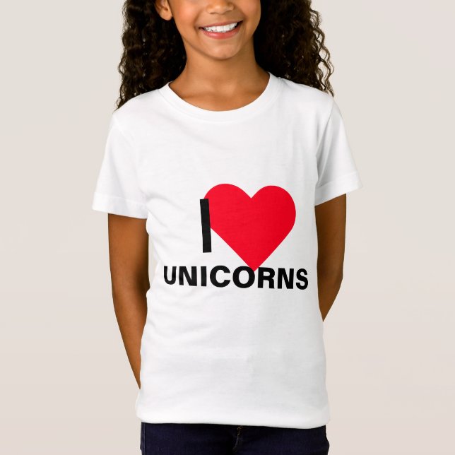 I Heart Unicorns T-shirt (Framsida)