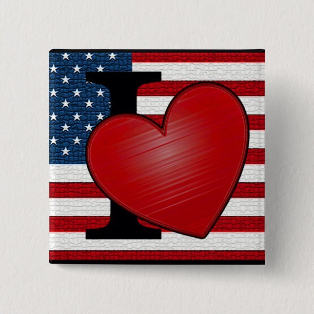 I Heart USA Button Knapp (Framsida)