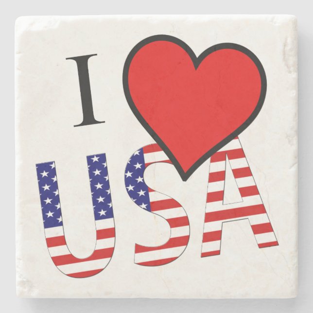 I Heart USA övertäckte kusten Stenunderlägg (Framsidan)