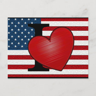 I Heart USA-vykort Vykort