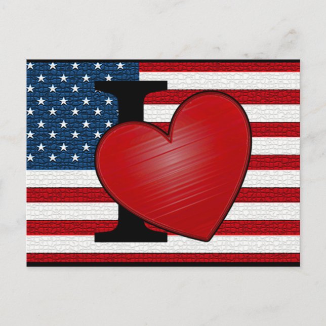 I Heart USA-vykort Vykort (Framsida)
