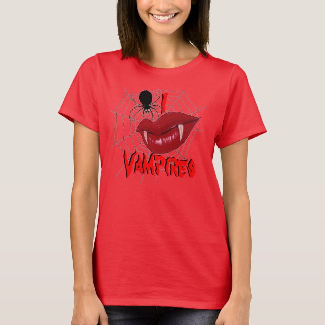 I Heart Vampyrres Tee Shirt (Framsida)