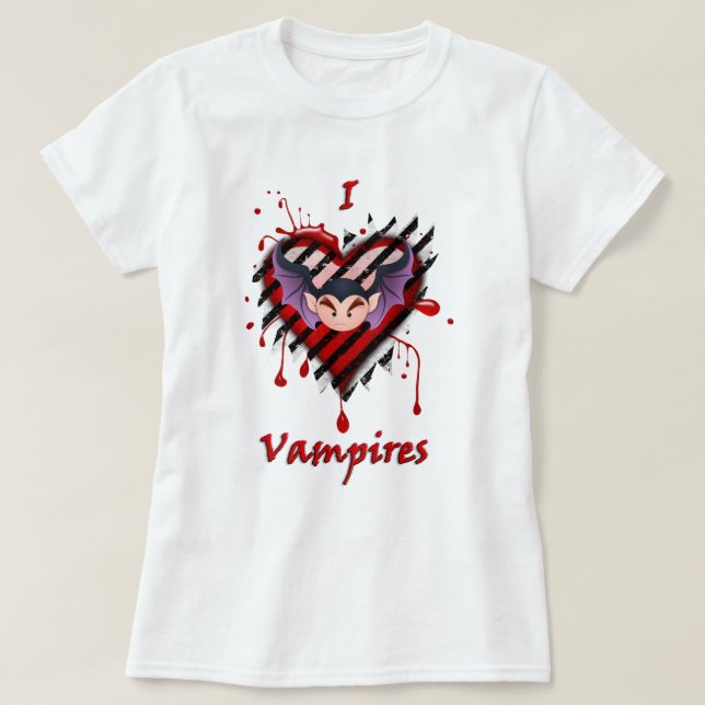 I Heart Vampyrres Tee Shirt (Design framsida)