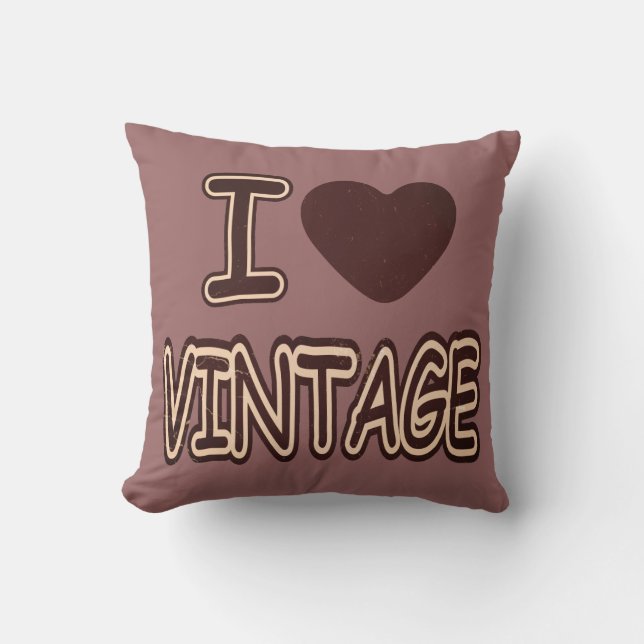 I Heart Vintage Pillow Kudde (Framsida)
