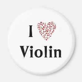 I Heart Violin - Music Instrument Magnet