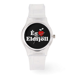 I Heart-Vulkaner (Kärlek) [Ég Elska Eldfjöll] Armbandsur