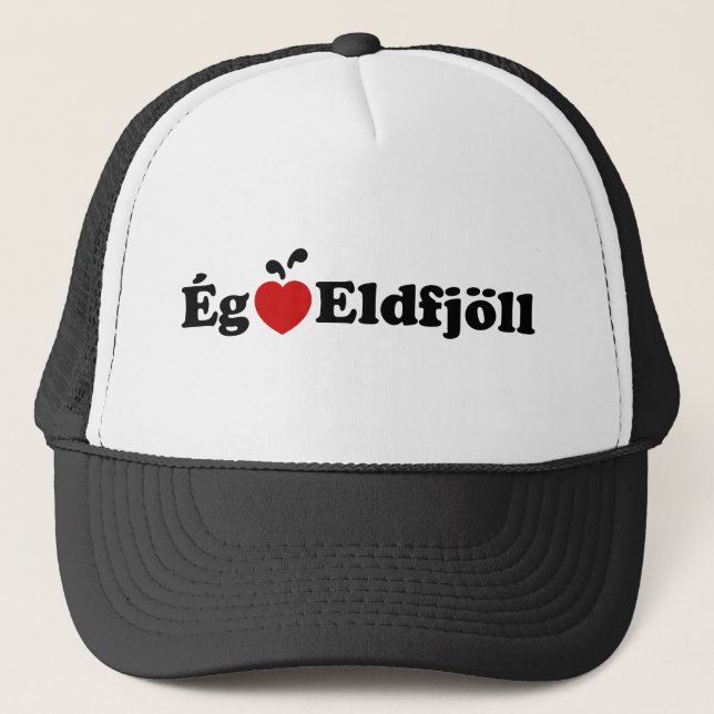 I Heart-Vulkaner (Kärlek) [Ég Elska Eldfjöll] Keps (Framsida)