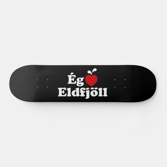 I Heart-Vulkaner (Kärlek) [Ég Elska Eldfjöll] Mini Skateboard Bräda 18,5 Cm (Horz)