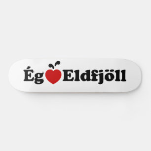 I Heart-Vulkaner (Kärlek) [Ég Elska Eldfjöll] Mini Skateboard Bräda 18,5 Cm