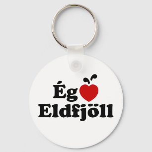 I Heart-Vulkaner (Kärlek) [Ég Elska Eldfjöll] Nyckelring