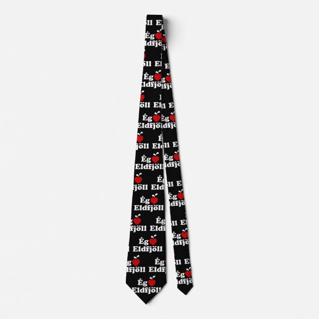 I Heart-Vulkaner (Kärlek) [Ég Elska Eldfjöll] Slips (Framsida)