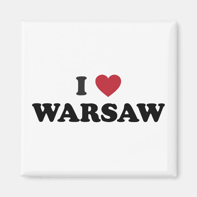 I Heart Warszawa Polen Magnet (Framsidan)