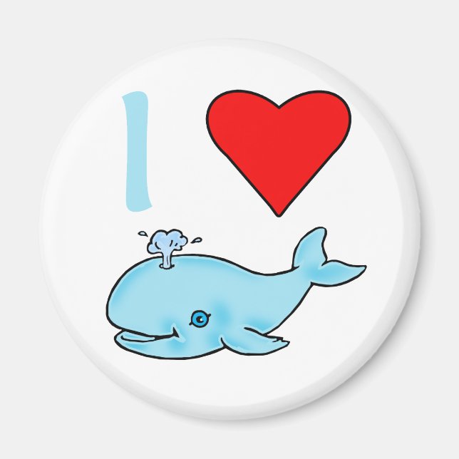 I Heart Whales Products Magnet (Framsidan)