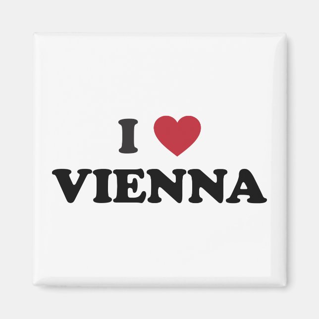 I Heart Wien Österrike Magnet (Framsidan)