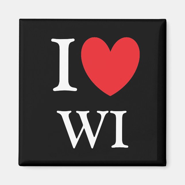 I Heart Wisconsin Magnet (Framsidan)