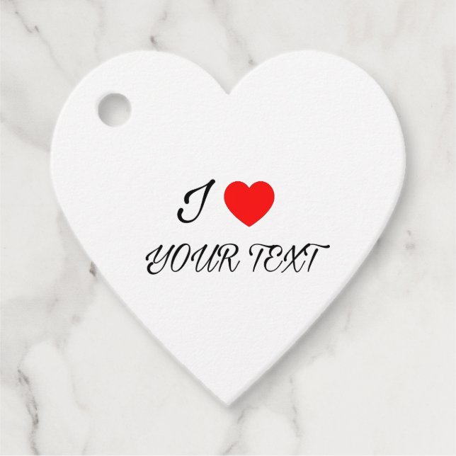 I heart your text gåvor etiketter (Framsida)