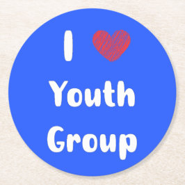 I Heart Youth Group Papper Underlägg Rund