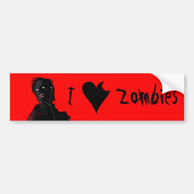 I Heart Zombies Bildekal (Framsidan)
