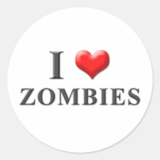 I Heart Zombies Stickers 001 Runt Klistermärke