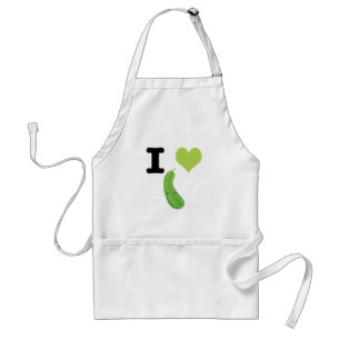 I Heart Zucchini Cute Kawaii Zucchini Förkläde