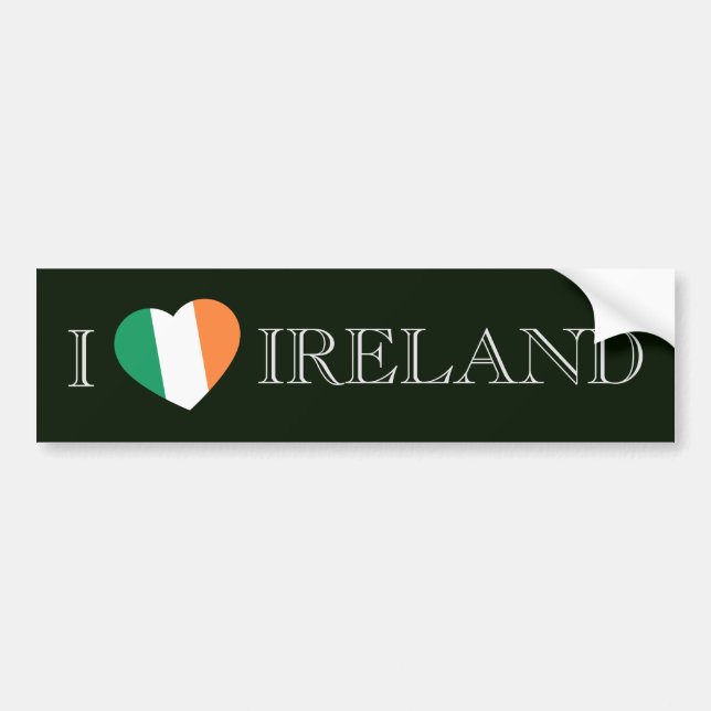I Heartflagga Ireland bscn Bildekal (Framsidan)