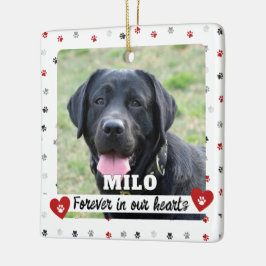 I Hearts Hund Photo Pet Loss Keepsaké Julgransprydnad Keramik