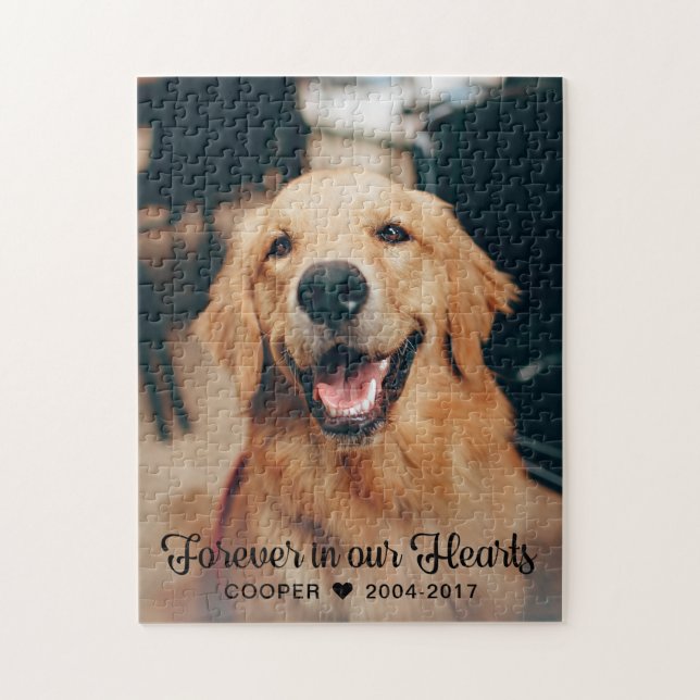 I Hearts Pet Memorial Keepsakefoto Pussel (Vertikal)