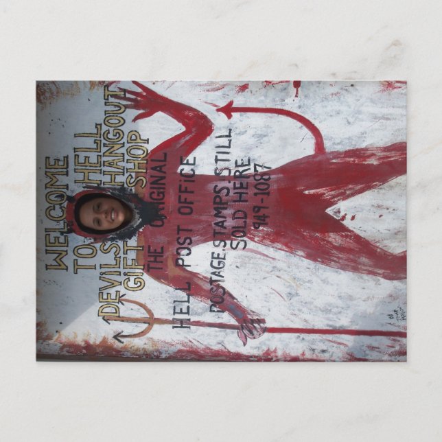 I helvetet vycard vykort (Framsida)