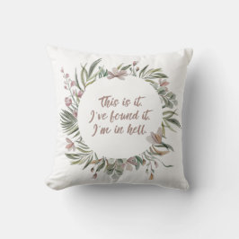I helvetets Blommigt Pillow Kudde