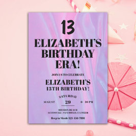 I hennes födelsedag Era 13:e Födelsedagsfesten Inbjudningar
