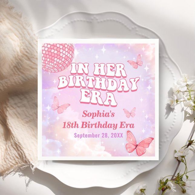 I hennes Födelsedagsfest för födelsedagsdags Pappersservett (Skapare uppladdad)