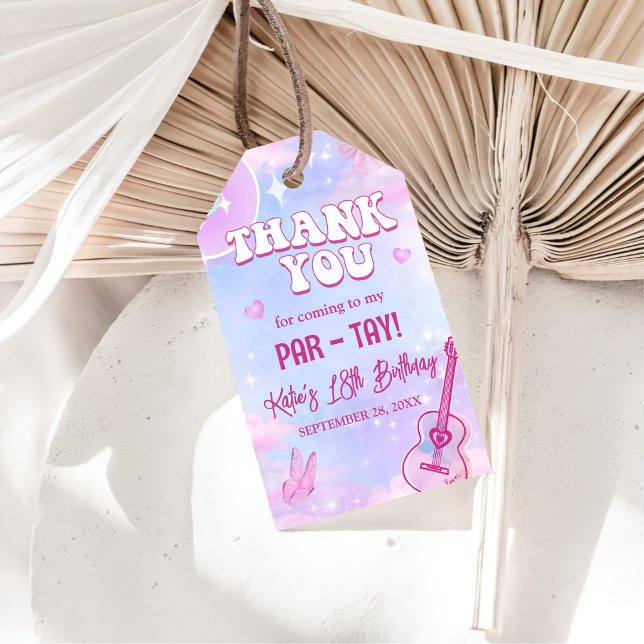 I hennes Födelsedagsfest för födelsedagsdags Presentetikett (Skapare uppladdad)