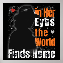 I hennes Ögon hittar världen hem - Romantic kärlek Poster
