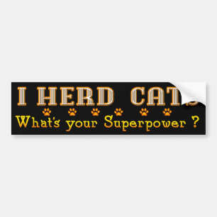 I Herd Cats Bumper Sticker Bildekal