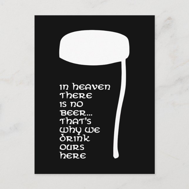 I himlen finns det ingen öl vykort (Framsida)