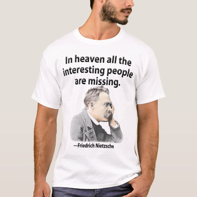 I himmel är alla intressant folk felande tee shirt (Framsida)