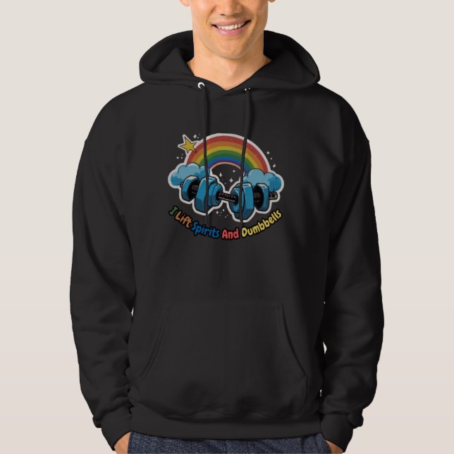 I Hiss Spirits and Dumbbells | Manars Hoodie (Framsida)