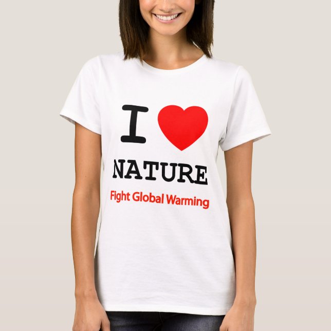 I Hjärt natur T Shirt (Framsida)