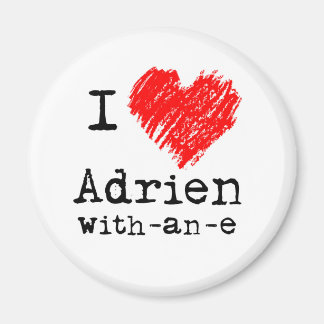 I hjärta Adrien-with-an-e magnet