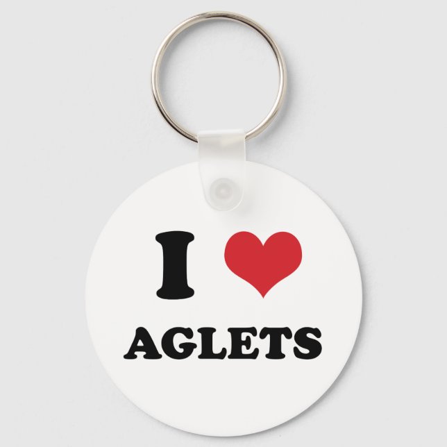 I (hjärta) Aglets Nyckelring (Framsida)