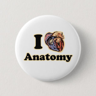 I hjärta Anatomy Science Toppen Geek Teacher Knapp
