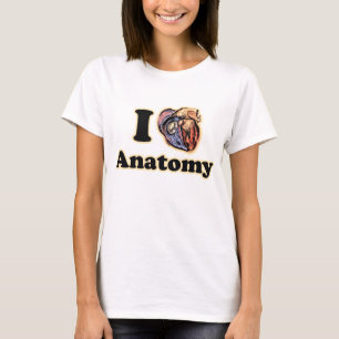 I hjärta Anatomy Science Toppen Geek Teacher Tee Shirt