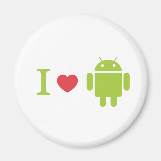 I hjärta Android Magnet