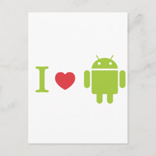 I hjärta Android Vykort