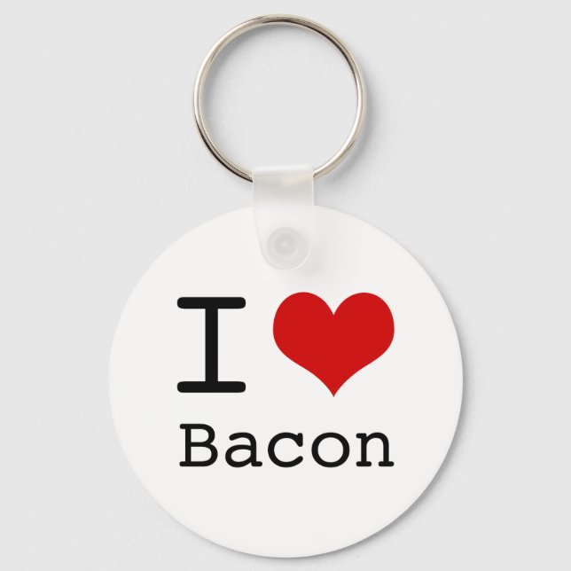 I hjärta Bacon Nyckelring (Framsida)
